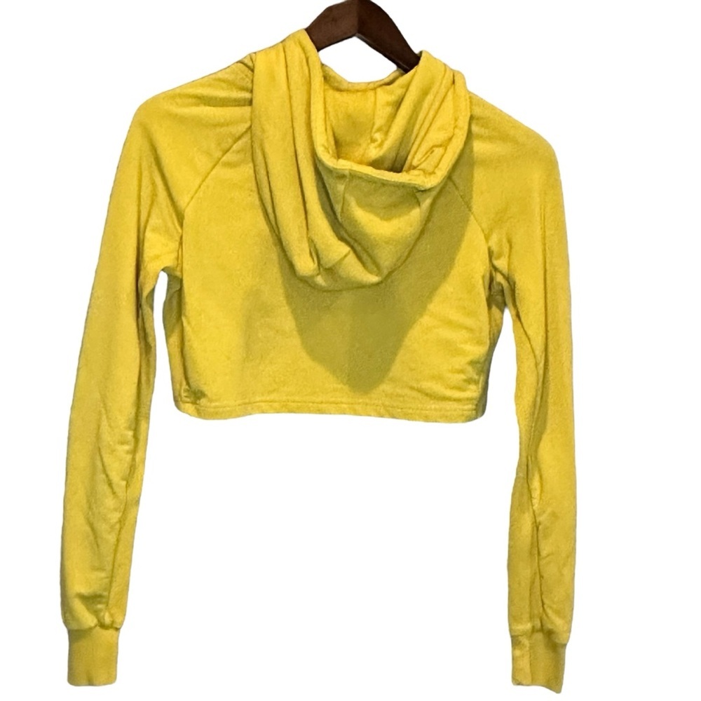 (Sold)Gymshark Cropped Hoodie Mustard Yellow Training Top Women’s Size XS - Picture 5 of 11
